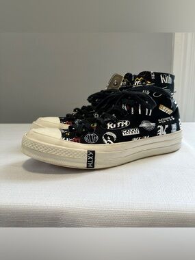 Converse Kith x Chuck 70 High 10th Anniversary Mens Size 7 Black All Over Print